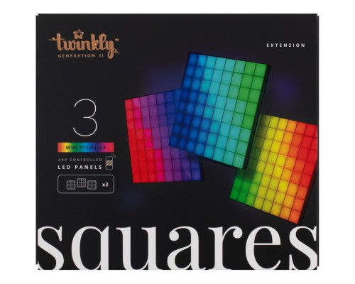 Гірлянда Twinkly Панель Smart LED Squares 3 RGB, Gen II, IP20, 16x16см, for TWQ064STW-07-BEU (TWQ064STW-03-BAD)