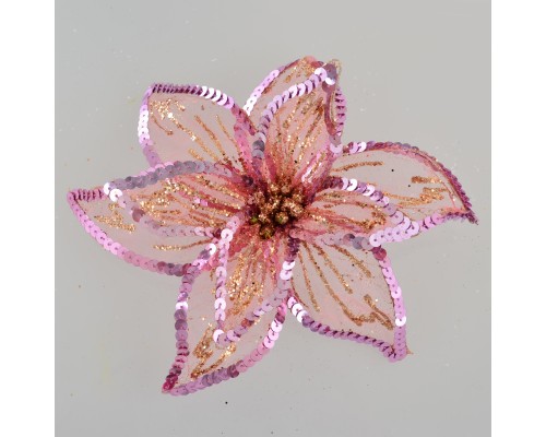 Прикраса декоративна YES! Fun Квітка пуансетії рожева, 23*23см (750310)