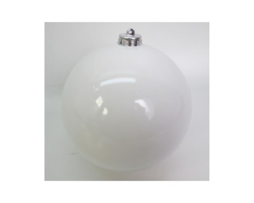 Ялинкова іграшка Novogod`ko куля пластик, 15cм, біла, глянець (974065)