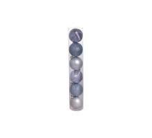 Ялинкова іграшка Chomik кульки 6 шт, 6 см, мікс блакитних (5900779840621_2)