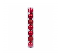 Ялинкова іграшка Novogod`ko 7 шт червоний mix 4 cм (974013)