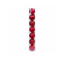 Ялинкова іграшка Novogod`ko 7 шт червоний mix 4 cм (974013)