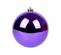 Ялинкова іграшка Novogod`ko куля, пластик, 15 cм, фіолетова, глянець (974064)