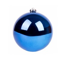 Ялинкова іграшка Novogod`ko куля пластик, 15 cм, синя, глянець (974062)