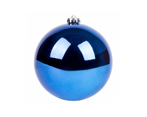 Ялинкова іграшка Novogod`ko куля пластик, 15 cм, синя, глянець (974062)