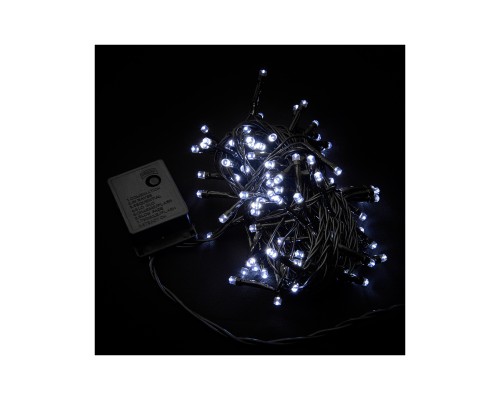 Гірлянда Delux STRING С 100 LED 5m білий/чорний IP20 (90009493)