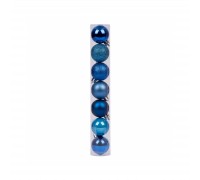 Ялинкова іграшка Novogod`ko 7 шт синій 4 cм (974016)