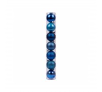 Ялинкова іграшка Novogod`ko 7 шт синій mix 6 cм (974025)