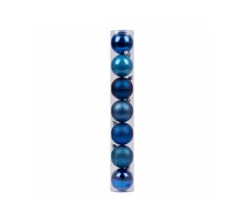 Ялинкова іграшка Novogod`ko 7 шт синій mix 6 cм (974025)