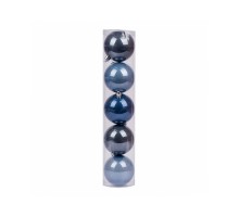 Ялинкова іграшка Novogod`ko 5 шт (темн. сапфір, синя, темно синя) 7 cм (974032)