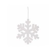 Прикраса декоративна Novogod`ko сніжинка, біла, поліестер, 50 cм (974203)