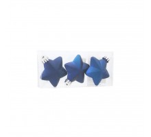 Ялинкова іграшка Chomik Зірка 3шт (6см) сині (5901292688639BLUE)