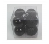 Ялинкова іграшка Novogod`ko 8 шт чорний mix 4 см (974401)