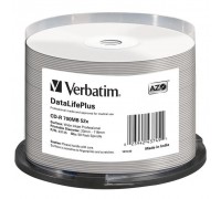 Диск CD Verbatim CD-R 700Mb 52x Cake box Printable (43745)