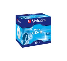 Диск CD Verbatim CD-R 700Mb 16x Jewel Case 10 Pack Music (43365)