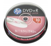 Диск DVD HP DVD+R 8.5GB 8X DL 10шт Spindle (69309/DRE00060-3)