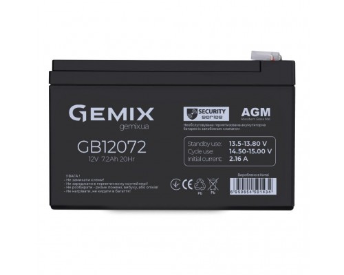 Батарея до ДБЖ Gemix GB 12В 7.2 Ач (GB12072)