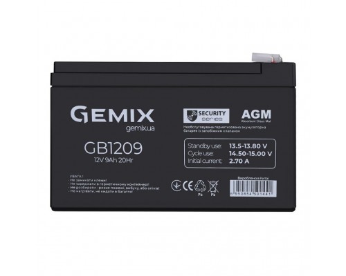 Батарея до ДБЖ Gemix GB 12В 9 Ач (GB1209)