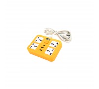 Мережевий фільтр живлення Voltronic TВ-Т15, 4роз, 3*USB Yellow (ТВ-Т15-Yellow)