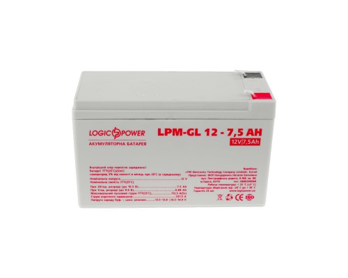 Батарея до ДБЖ LogicPower LPM-GL 12В 7.5Ач (6562)