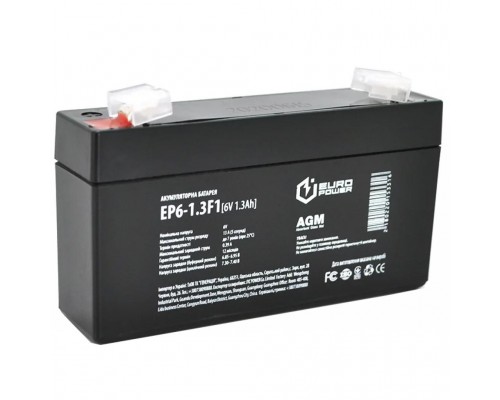 Батарея до ДБЖ Europower EP6-1.3F1, 6V-1.3Ah (EP6-1.3F1)