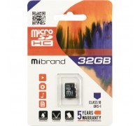 Карта памяти Mibrand 32GB microSDHC class 10 UHS-I (MICDHU1/32GB)