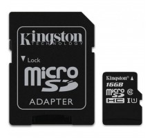 Карта пам'яті Kingston 16GB microSDHC Class 10 UHS-I (act_SDC10G2/16GB)