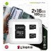 Карта пам'яті Kingston 2x16GB microSDHC Class 10 UHS-I Canvas Select Plus (SDCS2/16GB-2P1A)