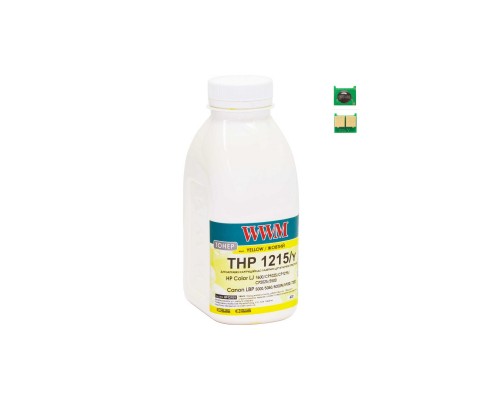 Тонер HP CLJ CP1215/CP1515/CM1312 40г Yellow +chip WWM (TC1215Y)