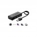 Концентратор Ugreen USB 3.0 Type A to 3xUSB 2.0 + RJ45 1000M Ethernet black (20264)