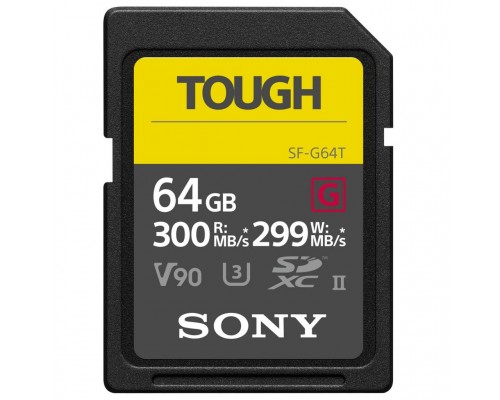 Карта пам'яті SONY 64GB SDXC class 10 UHS-II U3 V90 Tough (SF64TG)