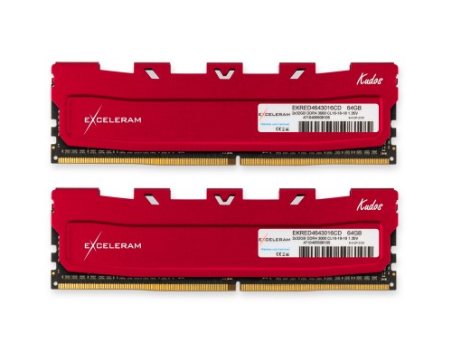 Модуль пам'яті для комп'ютера DDR4 64GB (2x32GB) 3000 MHz Red Kudos eXceleram (EKRED4643016CD)