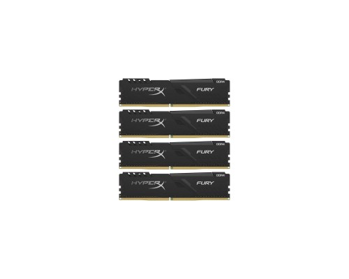 Модуль пам'яті для комп'ютера DDR4 128GB (4x32GB) 3200 MHz HyperX Fury Black Kingston (HX432C16FB3K4/128)