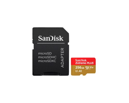 Карта пам'яті SanDisk 256GB microSD class 10 V30 Extreme PLUS (SDSQXBD-256G-GN6MA)