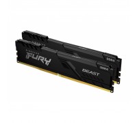 Модуль пам'яті для комп'ютера DDR4 16GB (2x8GB) 3600 MHz Fury Beast Black Kingston Fury (ex.HyperX) (KF436C17BBK2/16)