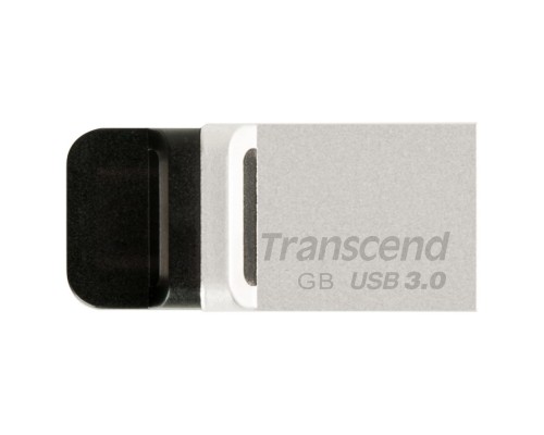 USB флеш накопичувач Transcend 32GB JetFlash OTG 880 Metal Silver USB 3.0 (TS32GJF880S)