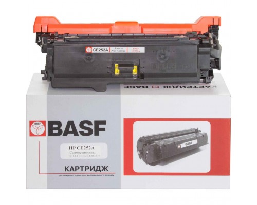 Картридж BASF для HP CLJ CM3530/CP3525 аналог CE252A Yellow (KT-CE252A)