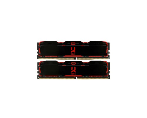 Модуль памяти для компьютера DDR4 16GB (2x8GB) 3000 MHz Iridium X Black GOODRAM (IR-X3000D464L16S/16GDC)