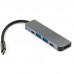 Концентратор Vinga Type-C to 4K HDMI+USB3.0+2*PD aluminium (VCPHTC5AL)