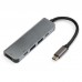 Концентратор Vinga Type-C to 4K HDMI+2*USB3.0+PD+USB-C 3.1 Gen1 aluminum (VCPHTC5AL)