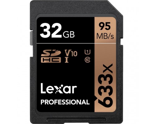 Карта пам'яті Lexar 32GB SDHC class 10 UHS-I U1 V10 633x Professional (LSD32GCB633)