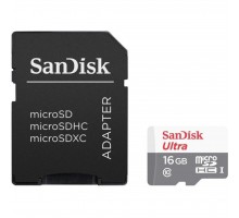 Карта памяти SANDISK 16GB microSD Class 10 UHS-I Ultra (SDSQUNS-016G-GN3MA)