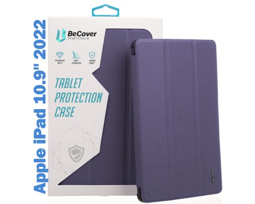 Чохол до планшета BeCover Tri Fold Soft TPU mount Apple Pencil Apple iPad 10.9" 2022 Purple (708463)