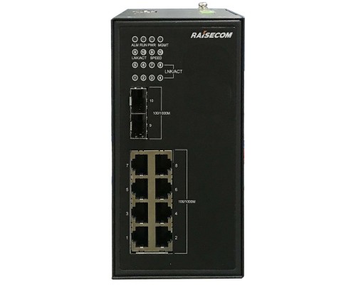 Комутатор мережевий RAISECOM Gazelle S1000i-2GF-8GE-LI-AC (S1000i-2GF-8GE-LI-AC)