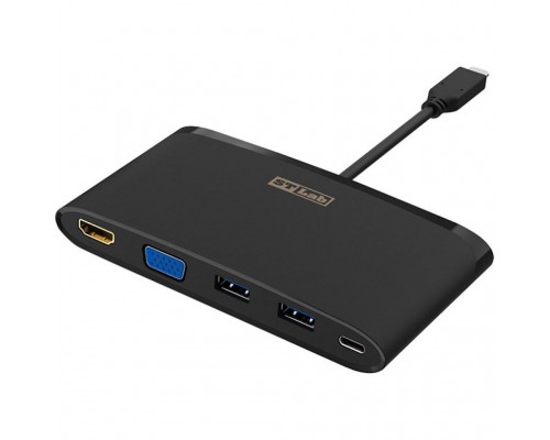 Переходник ST-Lab USB 3.1 Type-C to HDMI 4K, VGA, 2хUSB3.0, Gigabit RJ45, USB (U-2140)