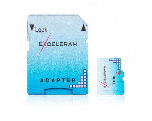 Карта пам'яті eXceleram 16GB microSD class 10 Color series (EMSD0004)