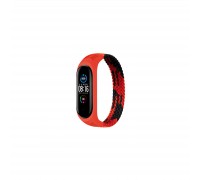 Ремінець до фітнес браслета BeCover Elastic Nylon Style для Xiaomi Mi Smart Band 5/6 (Size L) Black-Red (706157)