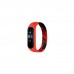 Ремінець до фітнес браслета BeCover Elastic Nylon Style для Xiaomi Mi Smart Band 5/6 (Size L) Black-Red (706157)