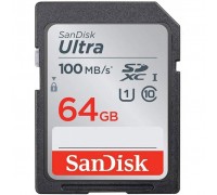 Карта памяти SANDISK 64GB SDXC class 10 UHS-I Ultra (SDSDUNR-064G-GN6IN)