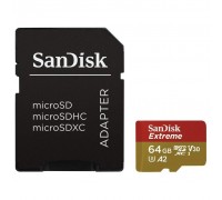 Карта пам'яті SanDisk 64GB microSD class 10 UHS-I U3 A2 EXTREME (SDSQXA2-064G-GN6AA)